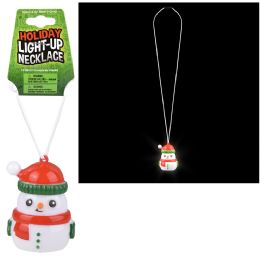144 pieces LighT-Up Snowman Necklace 36" - Necklace
