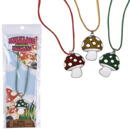 288 pieces 16" Mushroom Glitter Necklace - Necklace