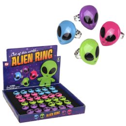 864 pieces Plastic Alien Rings 1" - Rings