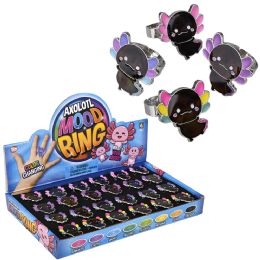 288 pieces Axolotl Mood Ring 1" 24ct - Rings