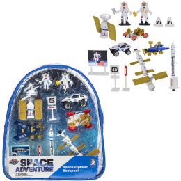 12 Pieces 10 Pc Space Explorer Backpack Set - Backpacks 16"