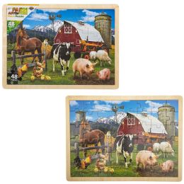 16 pieces 15.75" X 11.75" 48pc Farm Puzzle - Puzzles