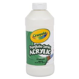 12 pieces Crayola Acrylic Paint Bottle 16oz Titanium White - Art Paints
