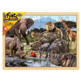16 pieces 15.75" X 11.75" 48pc Safari Puzzle - Puzzles