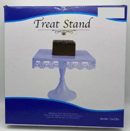 24 Sets Rectangle Metal Cake Stand, Dessert Stand 12 Inch - Party Accessory Sets