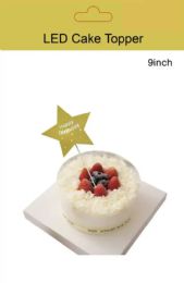 390 Pieces Led Star Happy Birthday Cake Topper 9in - Party Accessory Sets