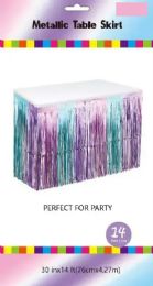 60 of Pastel Metallic Plastic Table Skirt 30in X14ft