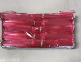 24 Packs Light Pink Plastic Premium Knives 50pcs - Disposable Cutlery