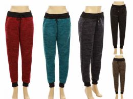 48 Pieces Womens Colored Fleece Sweatpants - Women's Active Wear Bottoms