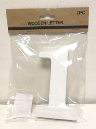 240 Pieces White Standing Wooden Number 1 5in - Craft Kits