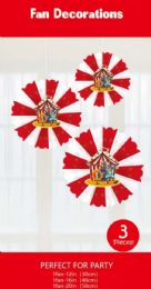 120 of Circus Themed Tissue Fans Set