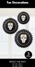 120 of Skull Themed Tissue Fans Set