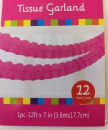 120 of Fuchsia 4 Leaves Tissue Garland
