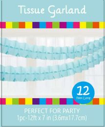 120 of Light Blue 4 Leaves Tissue Garland