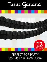 120 of Black 4 Leaves Tissue Garland