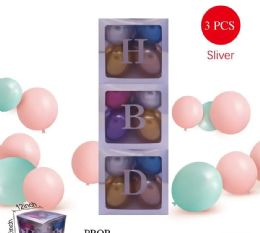 25 Packs Silver 3-Pack Hdb Balloon Blocks - Balloons & Balloon Holder