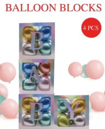 25 Packs Iridescent 4-Pack Hdb Balloon Blocks - Balloons & Balloon Holder