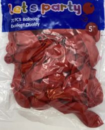 96 Packs Red 5" Latex Balloons 72pcs - Balloons & Balloon Holder