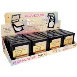 48 pieces Kleancolor Next Level Powder Foundation In Fair To Light Shade Assortment In Display - Assorted Cosmetics