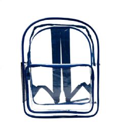 24 Pieces 17" Clear Pvc Backpack Bag Book Bag - Backpacks 17"
