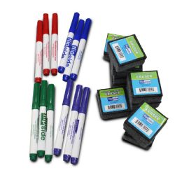12 Sets Erasers And Colored Markers Set - Erasers