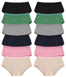 24 Pieces Yacht & Smith Womens Cotton Blend Underwear In Assorted Colors, Size Small - Womens Panties & Underwear