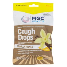 144 pieces Cough Drops 30ct Vanilla Honey Mgc Health - Pain and Allergy Relief