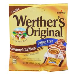 12 Wholesale Werthers Original Sugar Free Coffee 1.46 Oz Peg Bag