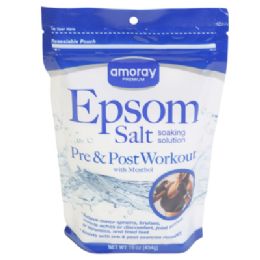 12 of Epsom Salt 16oz Pre  & Post Workout Menthol Amoray