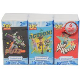 24 pieces Pocket Tissue 6pk Toy Story Disney 2ply - 10ct White - Tissues