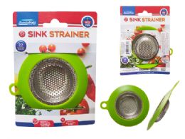 144 Wholesale Strainer 3.5" Dia W/ Plastic  Strainer Steel Gree