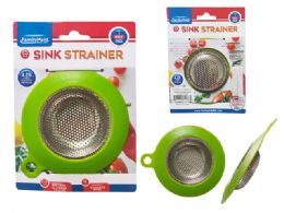 144 Wholesale Strainer 4.25" Dia W/ Plastic  Strainer Steel Gree