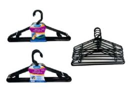 48 Wholesale Hanger Adult 8/pk Black ;40cm/l W/antI-Slip Dot
