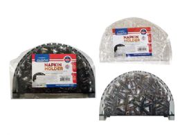 48 pieces Napkin Holder1.4x5.9x4"h Red, Clear, Gr,bl 4asst C - Napkin and Paper Towel Holders