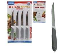 96 Pieces Steak Knives 4pc 4.5" L 1.0mm Thick Grey - Kitchen Knives