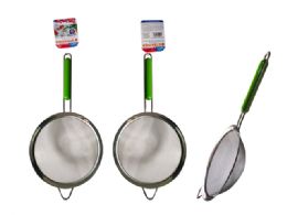 24 Wholesale Strainer W/ Handle 7" Dia X 14.6" L Green Clr