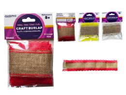144 Pieces Craft Burlap And Lace 90cm 3.5" Wide Long - Craft Kits