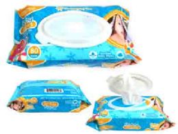 24 pieces Baby Wipe 80counts Oval;24026 - Baby Beauty & Care Items