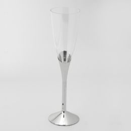 12 pieces Plastic Champagne Cup 5oz 12pc/bag - Silver - Plastic Drinkware