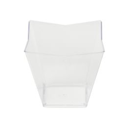 24 pieces Plastic Mini Trapezoid Cup 4oz 2 inch 12pc/bag - Disposable Cups