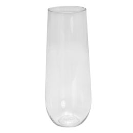 6 pieces Plastic Stemless Champagne Flutes 12pc/pvc - Clear - Plastic Drinkware