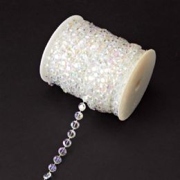 6 of Crystal Iridescent Diamond Cut Beads In A Roll, 99ft