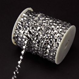 12 of Silver Diamond Cut Beads In A Roll, 99ft