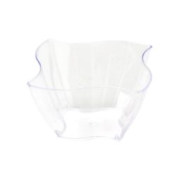 24 of Plastic Dessert Wavy Mini Bowl 3.3oz 2 inch 12pc/bag