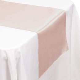 48 of Satin Table Runner 14 inch X 108 inch - Blush
