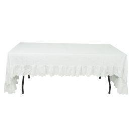 4 Wholesale Rectangular Eyelet Tablecloth 60 inch X 126 inch
