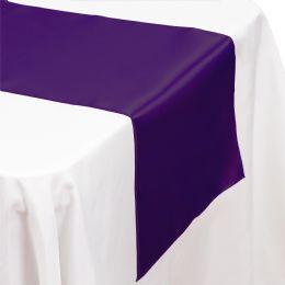 48 of Satin Table Runner 14 inch X 108 inch - Purple
