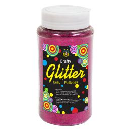 6 pieces Fine Glitter Bottle 1 Lbs - Fuchsia - Craft Glue & Glitter