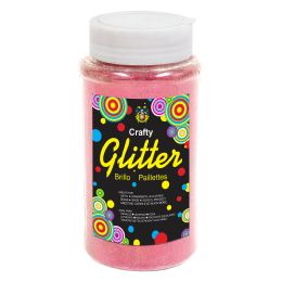 6 pieces Fine Glitter Bottle 1 Lbs - Pink - Craft Glue & Glitter