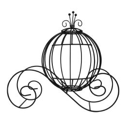 Metal Pumpkin Carriage - Black